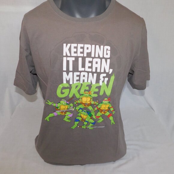 Keeping It Lean Mean & Green TMNT Mens L T Shirt Teenage Mutant Ninja Turtles - Picture 1 of 7